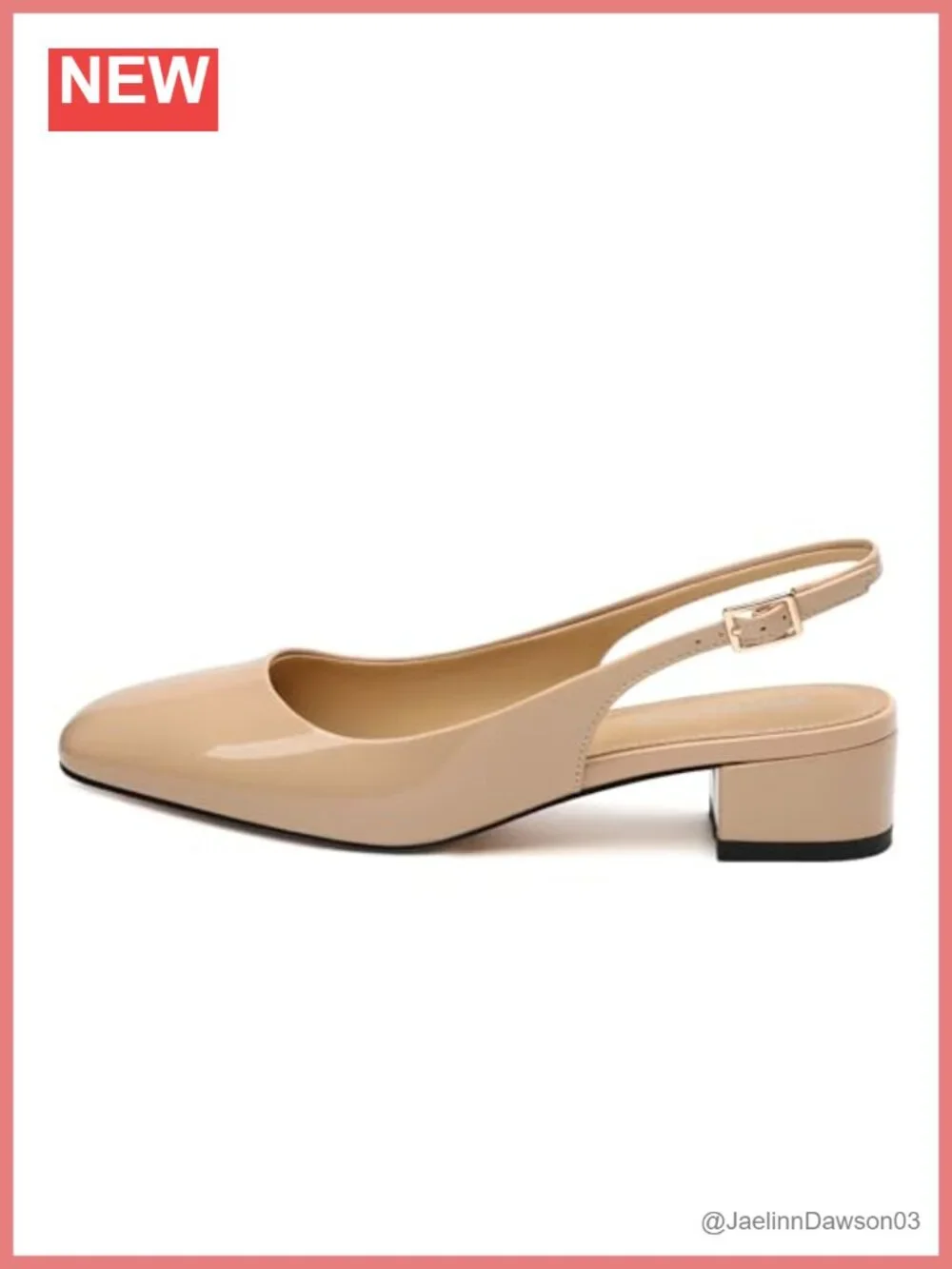 Women's Chunky Heel Slingback Pumps Square Toe 1.5